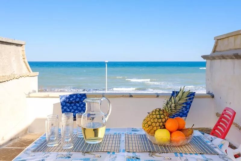 Holiday Home 'Fronte Mare San Foca ' with Sea View, Wi-Fi and Air Conditioning