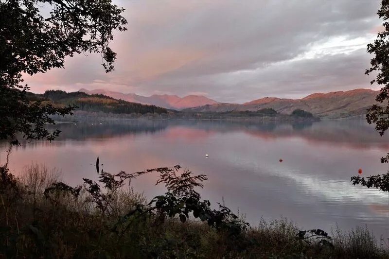Elevated Loch View Cabin with WiFi, Electric Hot Tub and Mountain Views