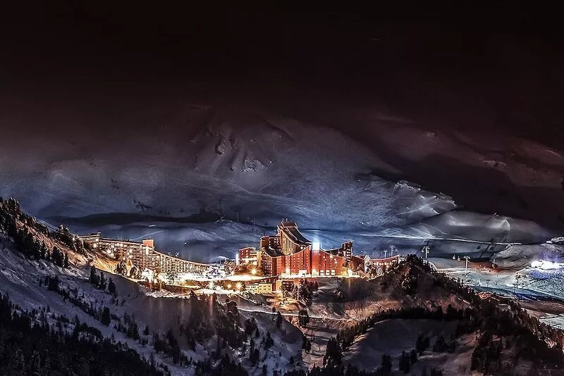 Studio 5 p. les arcs 2000, any comfort, feet of tracks, center station 150 m