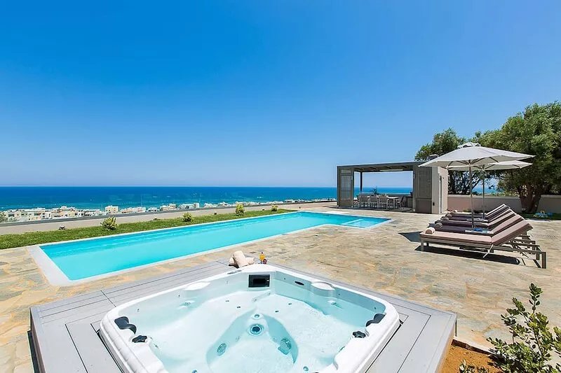 Premium Villa With Panoramic Sea Views, Walking Distance to Beach & Rethymno!