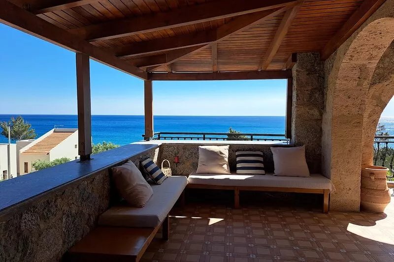 Directly at the sea, dreamlike sea view – holiday home Keratokampos, Crete
