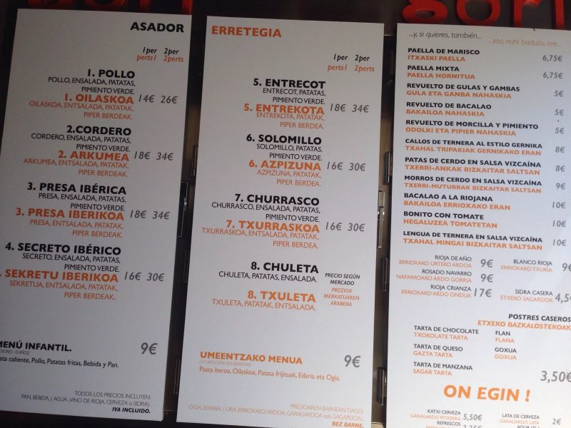 Restaurante Etxe Zuri