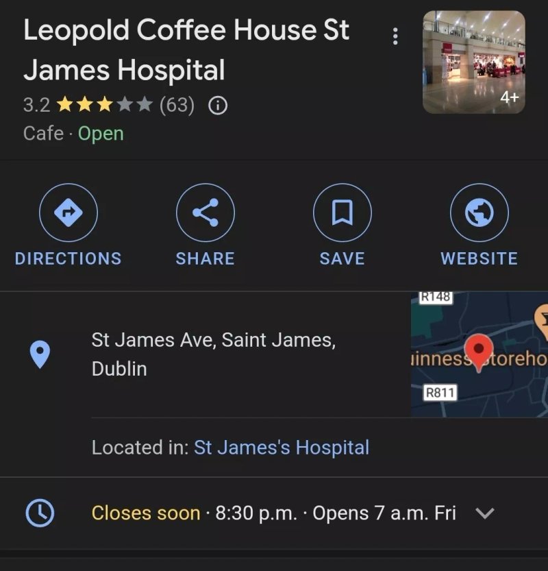 Leopold Coffee House St James Hospital