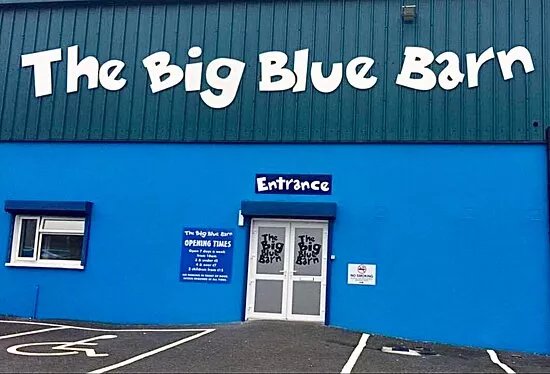 The big blue barn