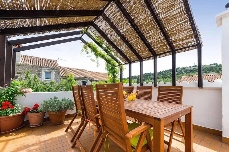 Swanky Stone House with Cute Roof Terrace  Murter