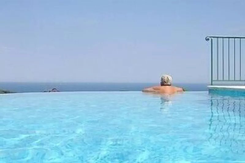 Med View Villa :  beautiful infinity pool and spectacular sea views