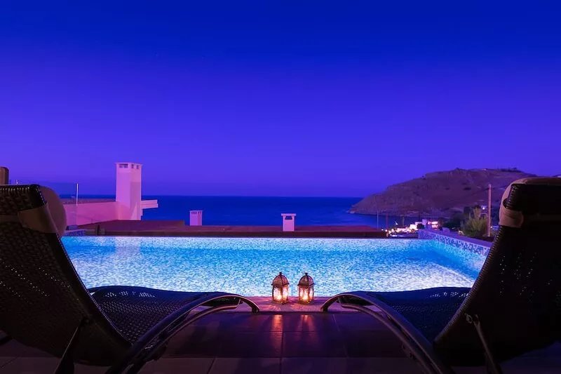 Sea View Villa, Short Walk To The Beach,  Restaurants, Bars And 3km From Lindos!