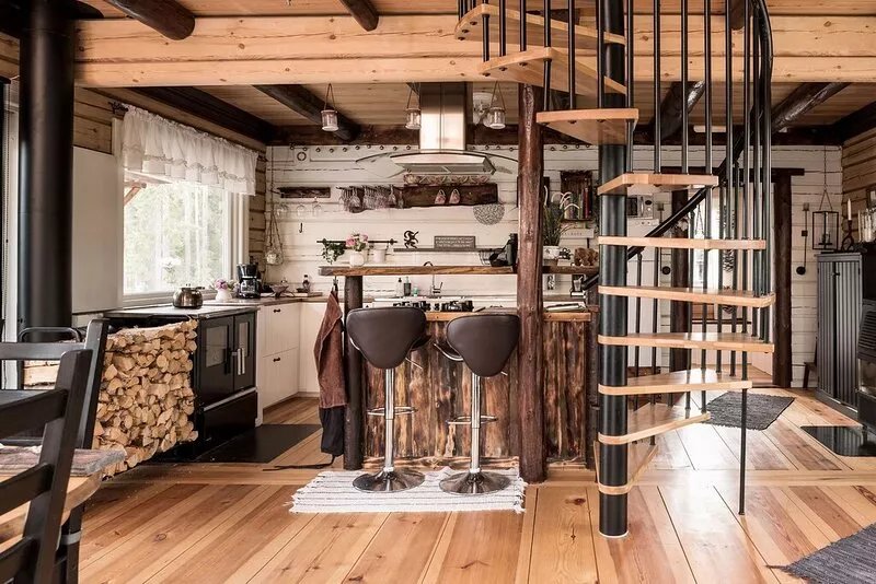 Comfortable newly built log cabin in the middle of the forest, built for