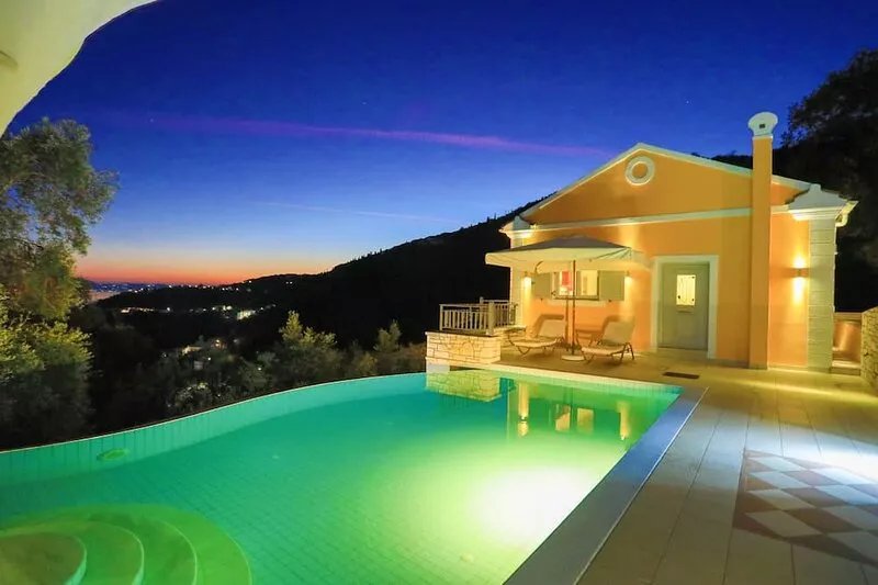 Villa Kalamia: Amazing views of Kalami, private pool, WiFi, A/C