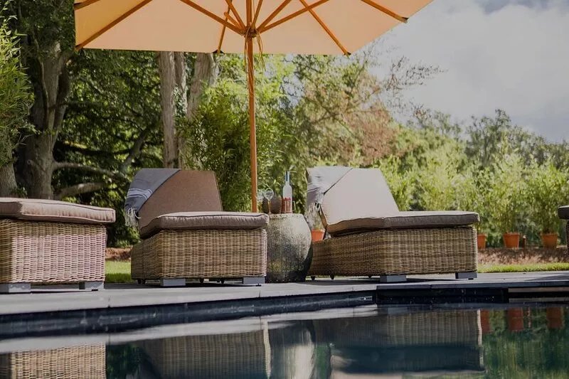 Luxury home in the New Forest featuring a year-round heated swimming pool.