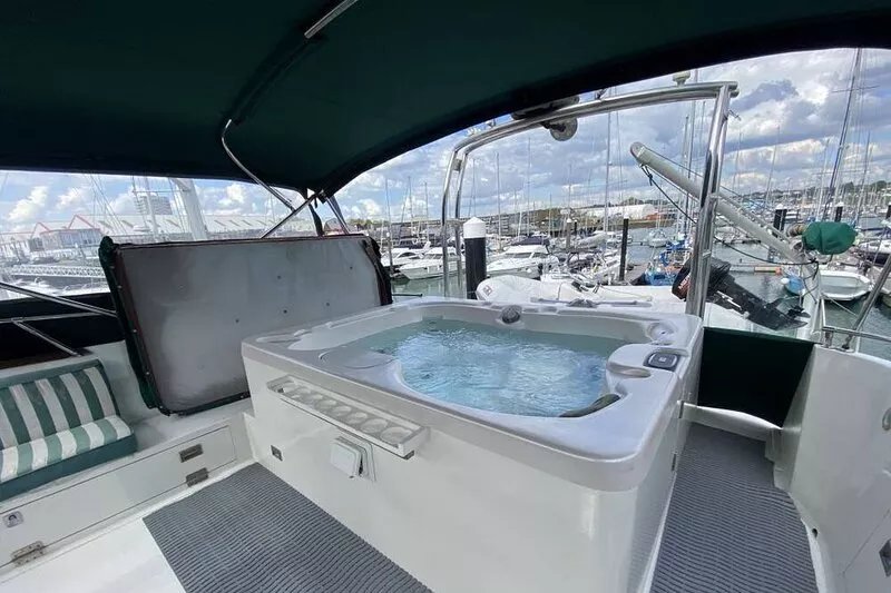 The Classic Yacht Nadine with a Jacuzzi Hot Tub, in Poole Harbour, Dorset