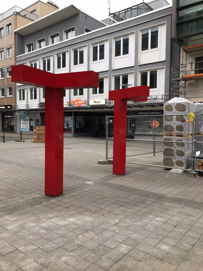 Skulptur "winkelelemente"