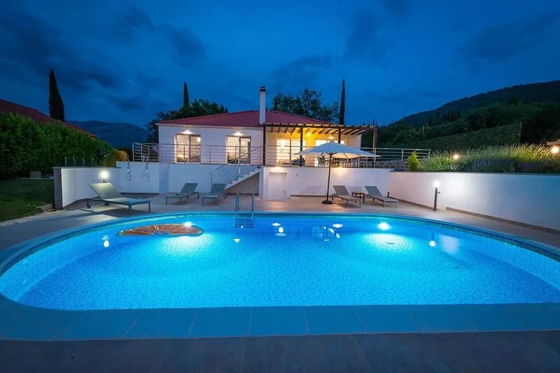 Stunning sunshine paradise surrounded with lawns and Mediterranean vegetation