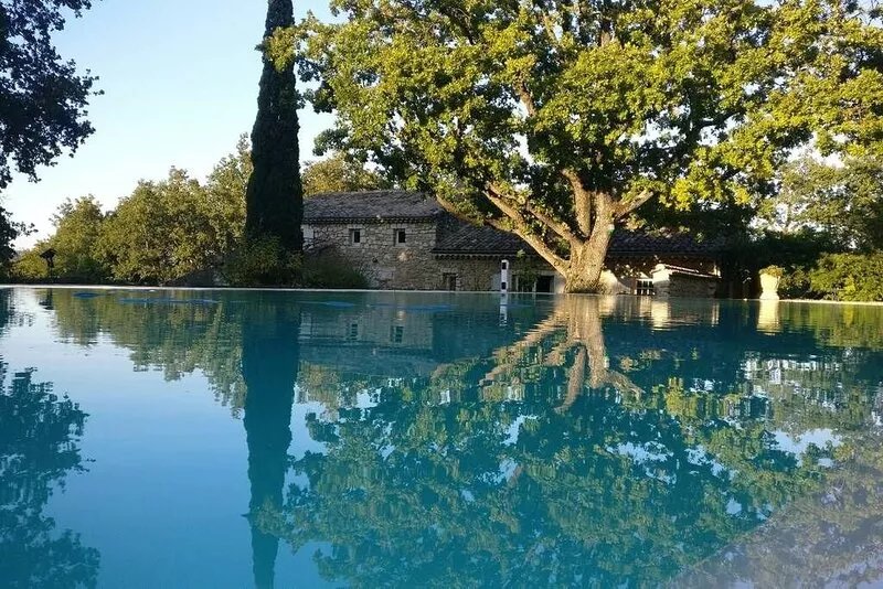House between lavender fields and oak wood located near Grign