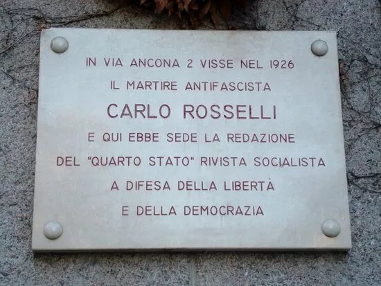 Carlo Rosselli - Lapide commemorativa