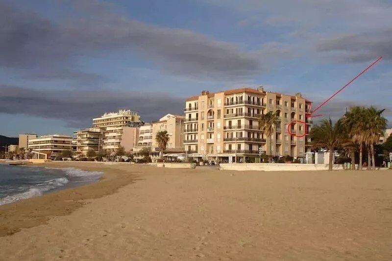 Typical flat in front of the beach beautiful landscape
