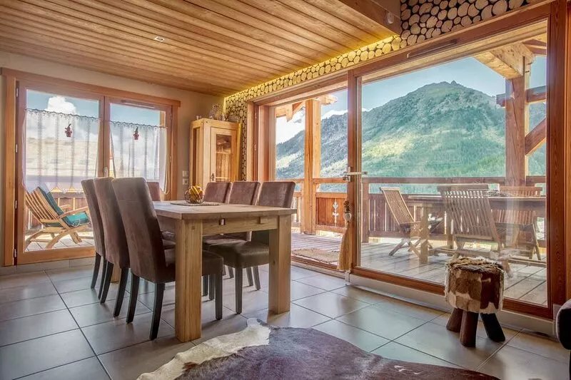 CHALET K Luxury 8 people in Montgenevre on tracks was winter with spa and pool