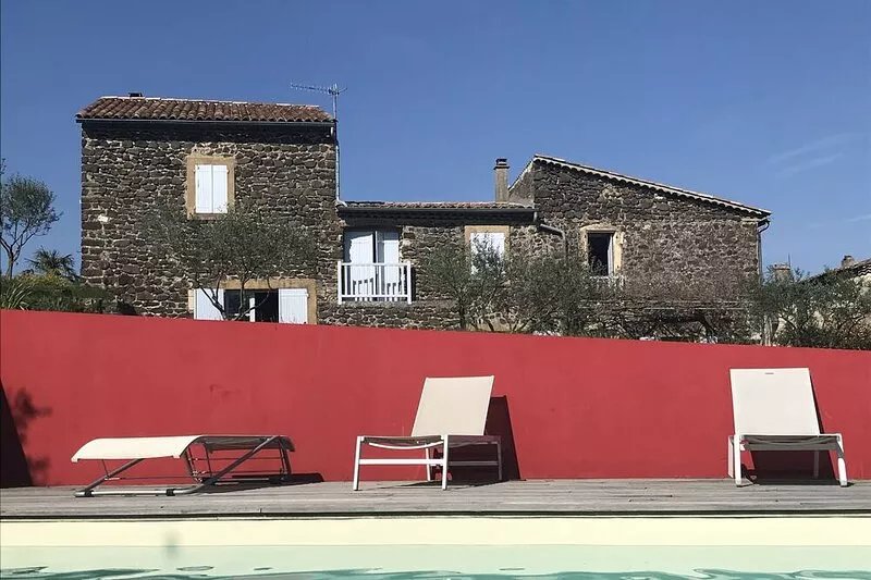 Character house in Ardèche with heated swimming pool and pétanque court.