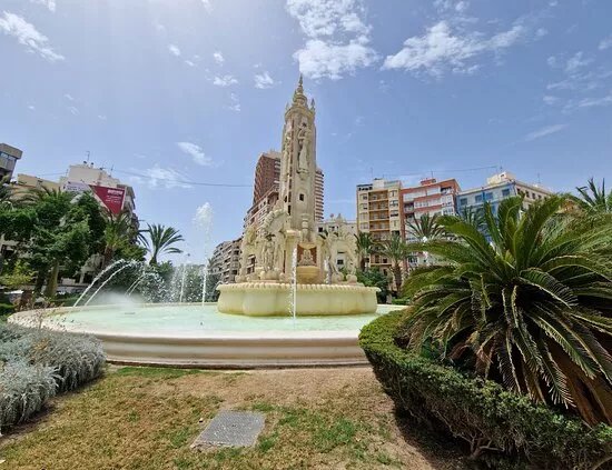 Plaza De Los Luceros Fountain