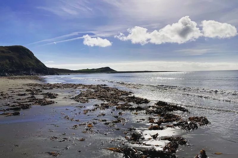 The Haven nestling in an idyllic setting on the shore of Luce Bay in Galloway a