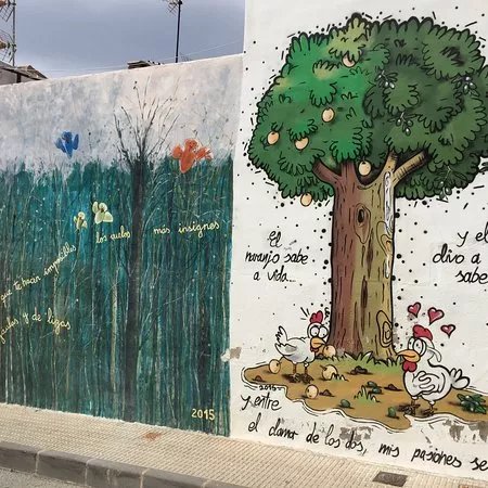 Muurschilderingen - Murales in de wijk San Isidro