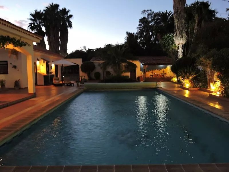 Escape to Paradise: Secluded Villa with Gardens, Pool, and Hot Tub in La Palma.