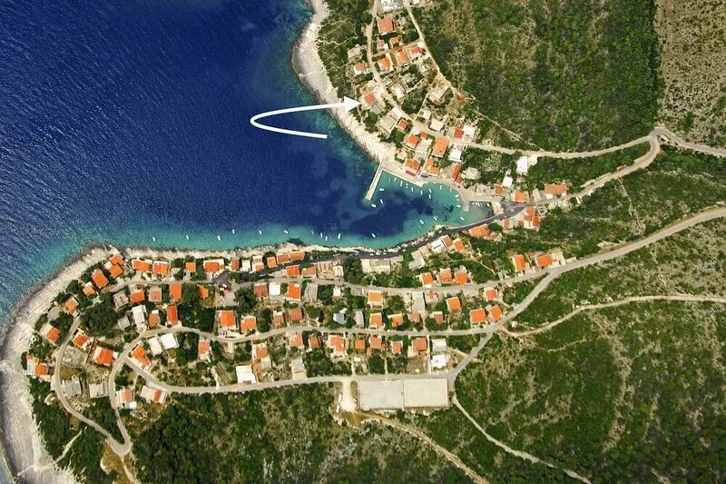The apartment is directly on the  Sea , on the island of Korcula, Croatia