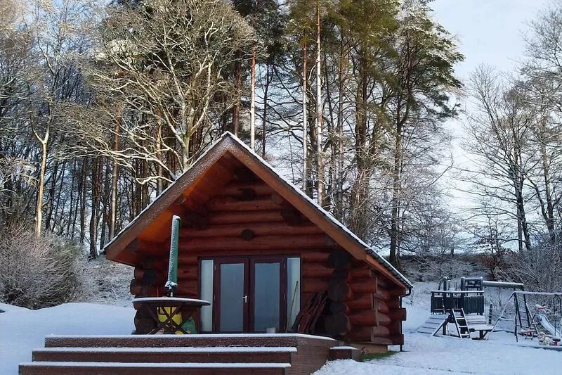 Authentic Log Cabin, With Fishing Rights On River Lyne