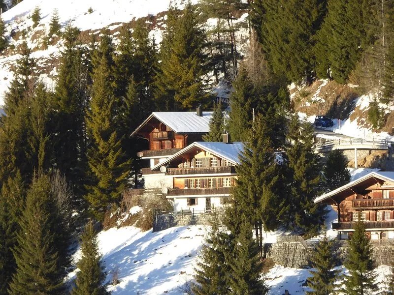 Sunny chalet vacation apartment with a view of the Jaun valley in the west alps