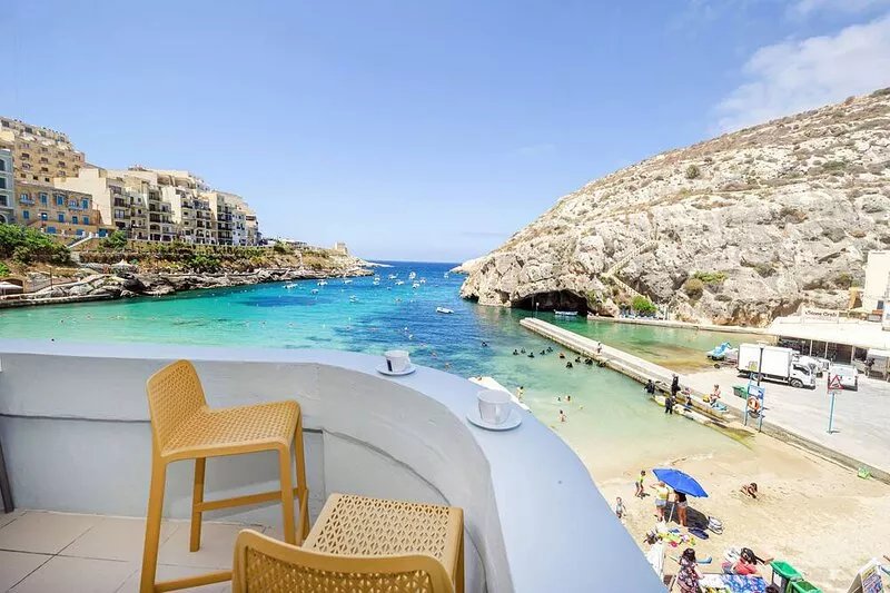 Brilliant Beachfront Apartment with Super Sunset views in Xlendi Bay, Gozo Malta