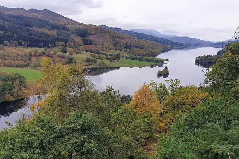 In the hub of Pitlochry Central.