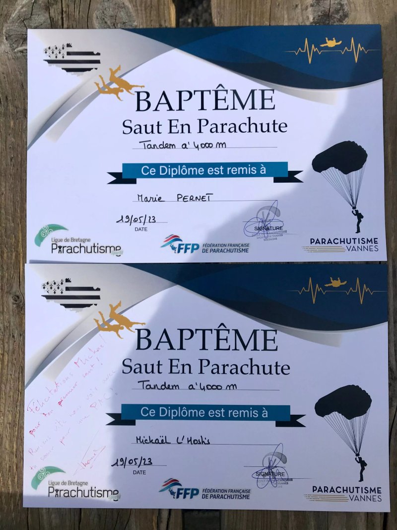 Ecole de Parachutisme Sportif de Vannes Bretagne