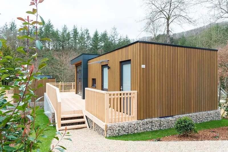 Modern chalet with dishwasher, in a holiday park, in a natural environment