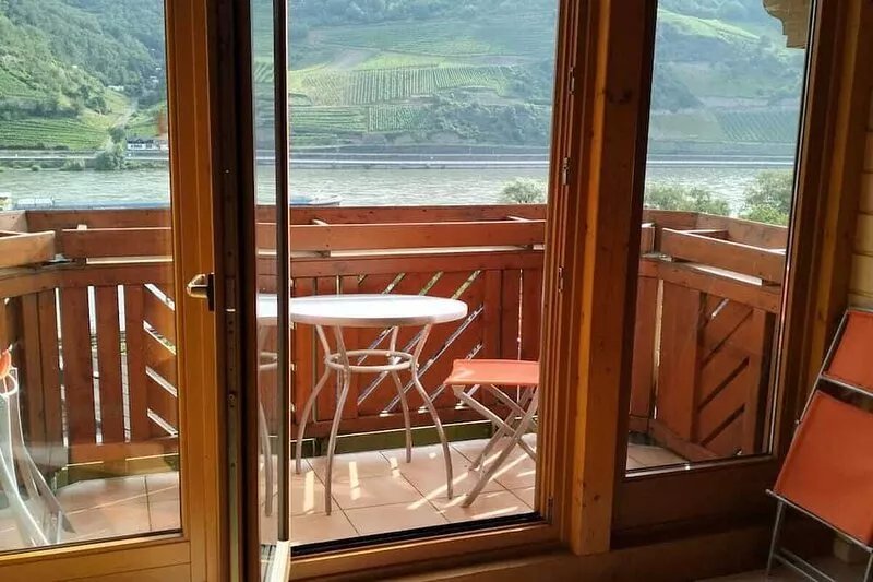 Modernly furnished villa with a spectacular view of the Rhine