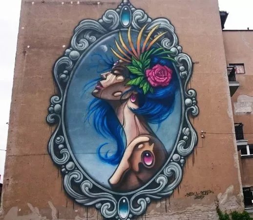 "Panienka z okienka" Mural