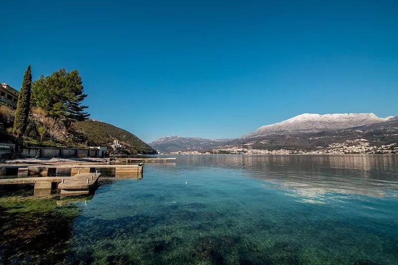 Beautiful shoreline holiday home with private mooring, Njivice, Montenegro