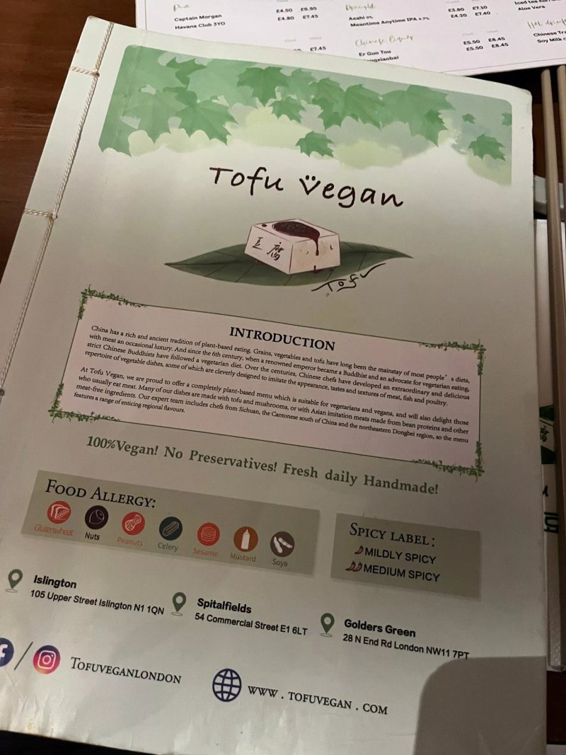 Tofu Vegan Charlotte Street