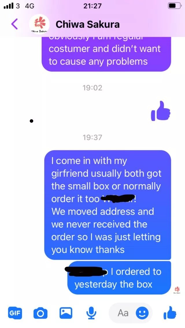 Chiwa Sakura Food Delivery