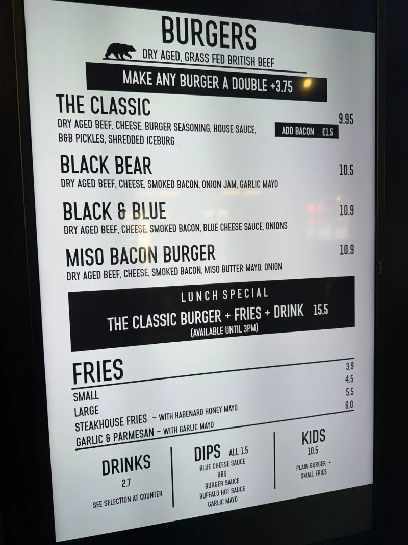 Black Bear Burger - Victoria