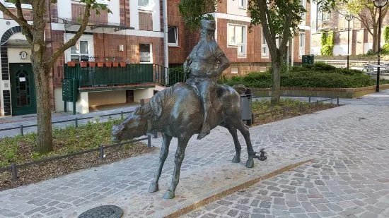 Skulptur "Kasper Ohm up sin Vosswallach"