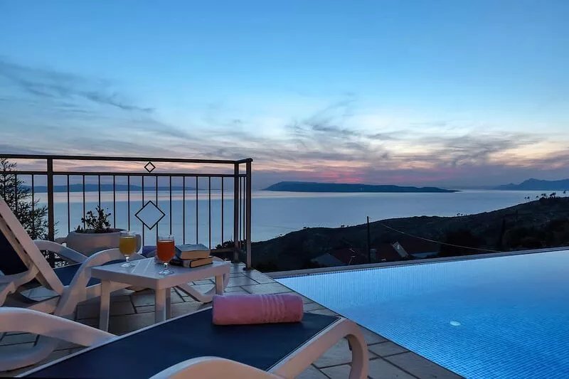 New Villa With Large Terrace And Sea View