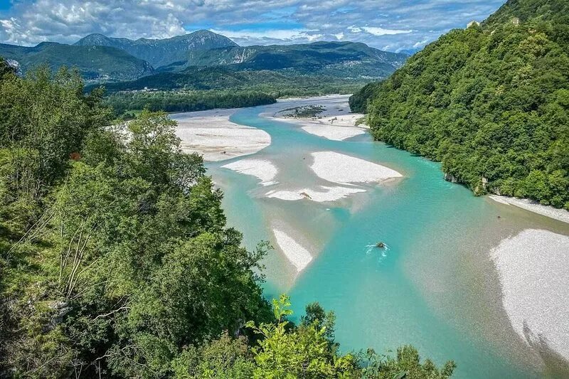 Enchanting view from the walls of Leonardo da Vinci's castle.