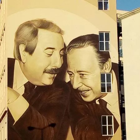 Il Murales che celebra Falcone e Borsellino
