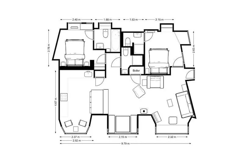 Two Harbour House, - Two Bedroom Apartment, Sleeps 4