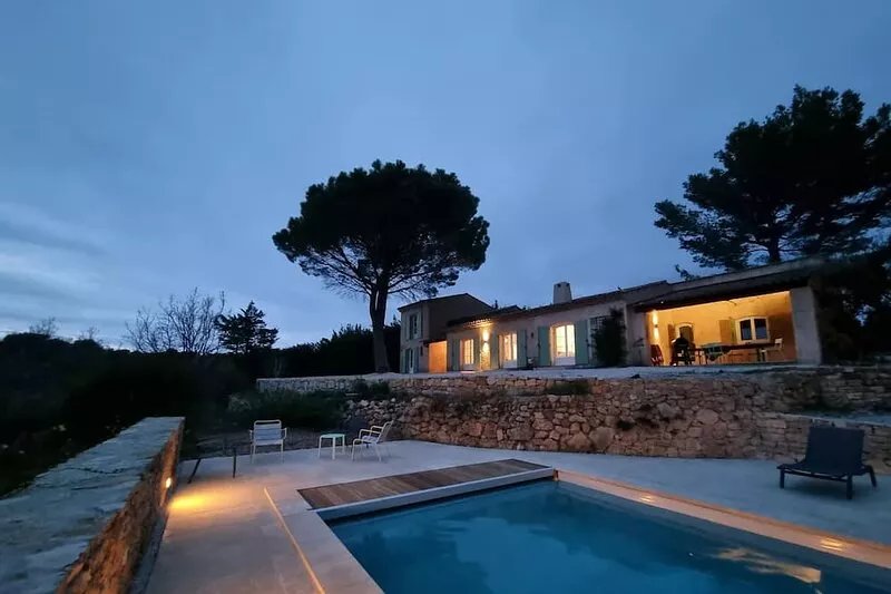 magnificent villa with the most beautiful view of Tourtour and private pool