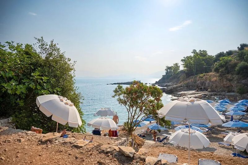 Wake up to sweeping views of the Ionian Sea at Meraki Apartment