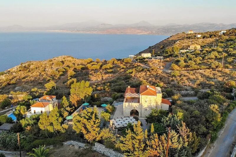 Villa Almyros, Luxury villa, sea view, private pool, outdoor kitchen/living