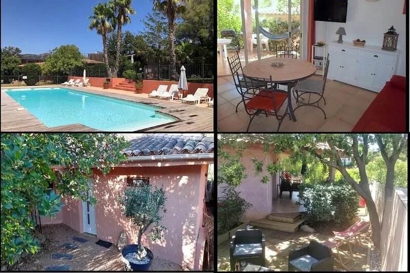 Villa with terrace in wooded residence with heated swimming pool