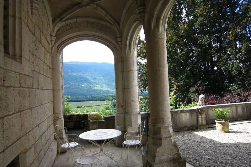 pretty castle with a magnificent view on the valley