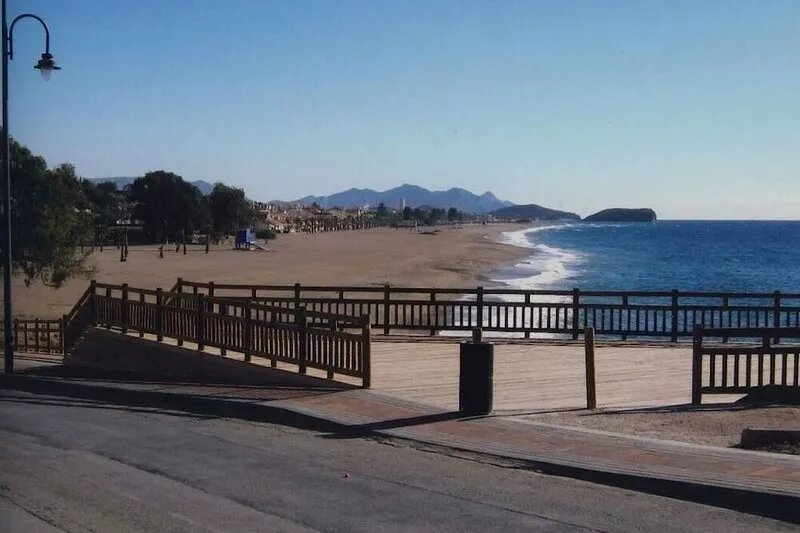 Apartment in Bolnuevo with Sea View, Shared Pool, A/C & Wi-Fi